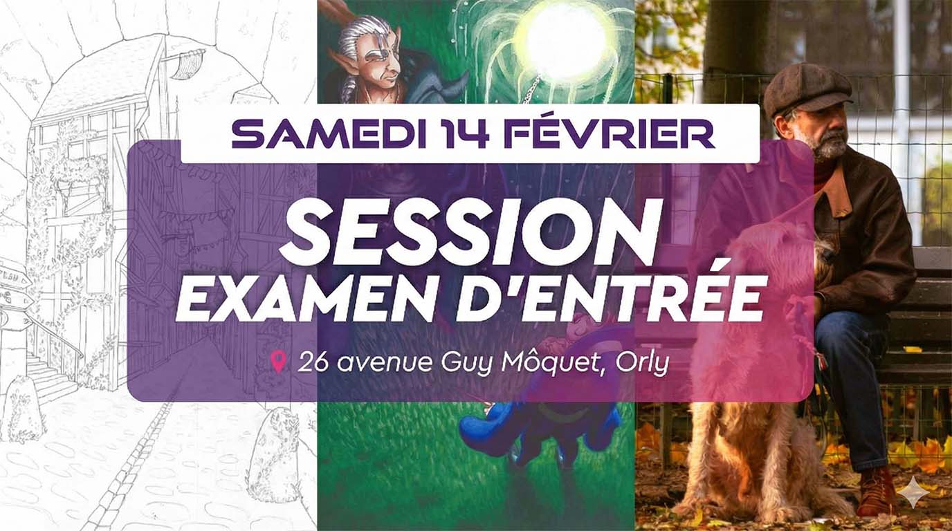 Examen d’entrée du 14 février 2026 — bâtiment de l’École Méliès