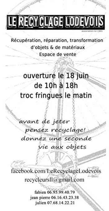 Le Recyclage Lodévois : recyclerie et réemploi à Lodève