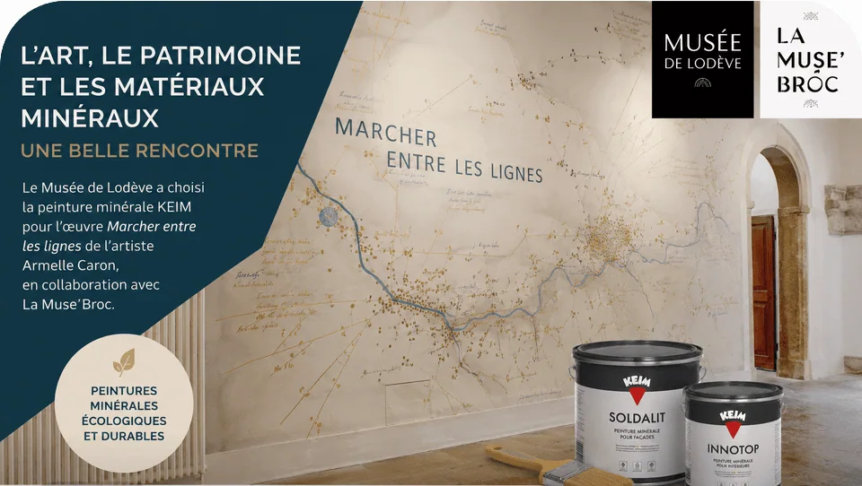Une peinture minérale pour une œuvre éphémère au Musée de Lodève
