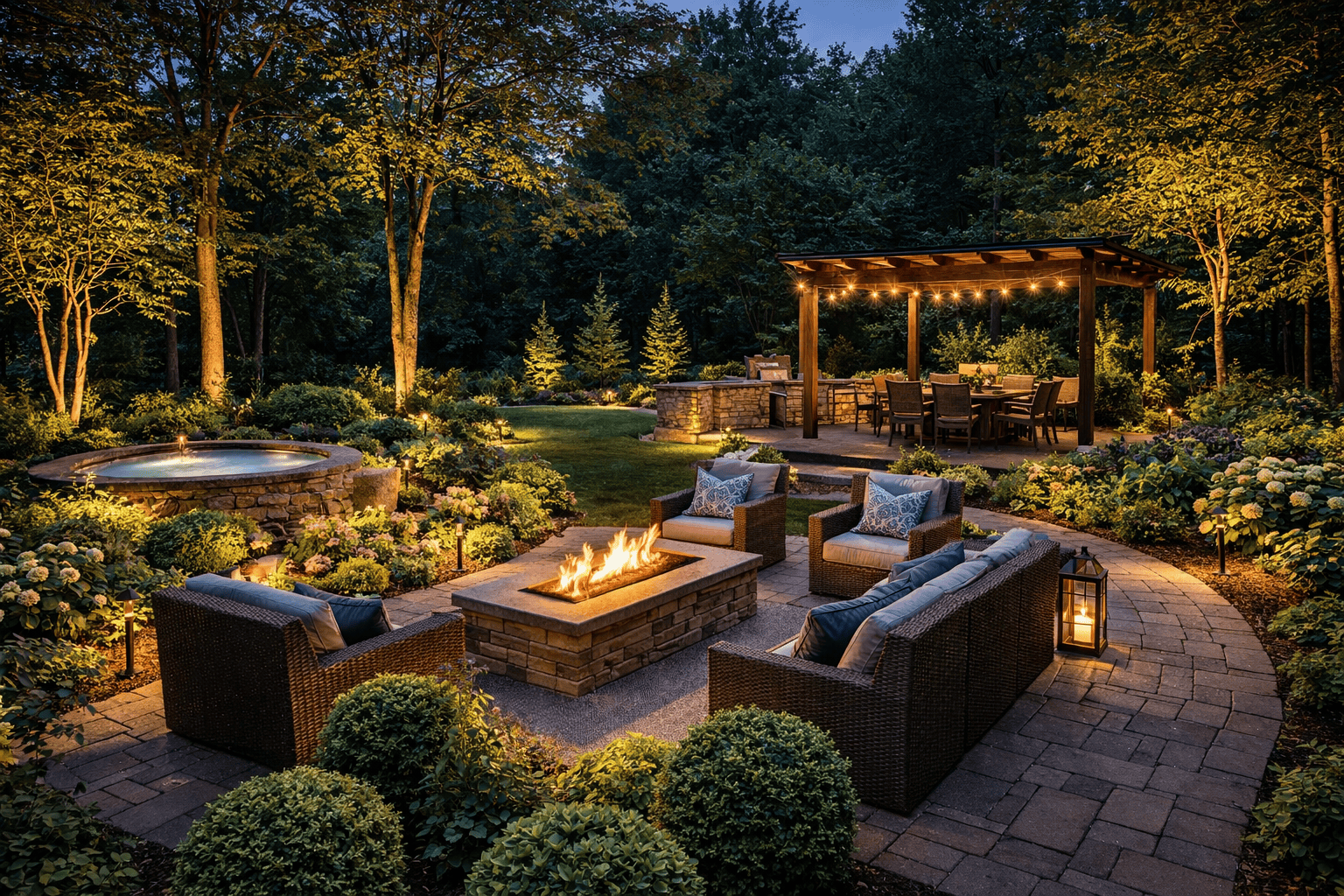 Luxury landscape lighting design