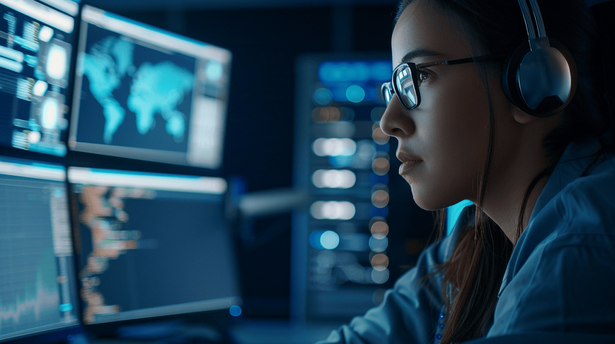 programistka przed monitorem