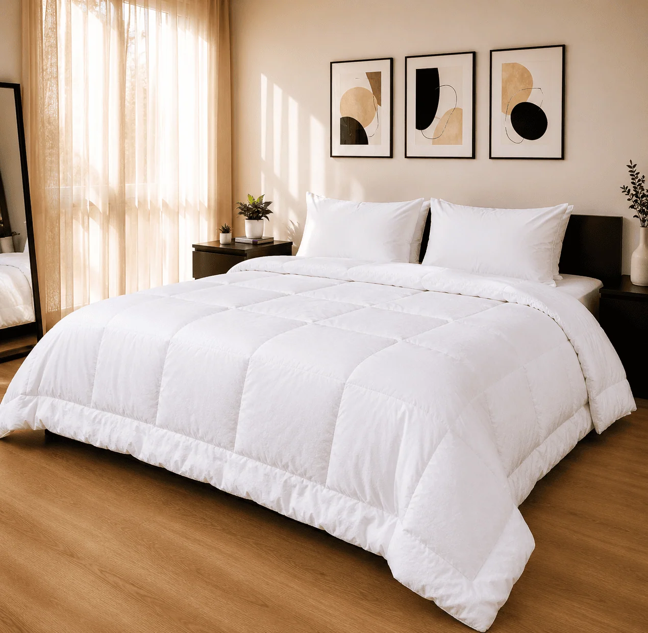 Down alternative summer duvet
