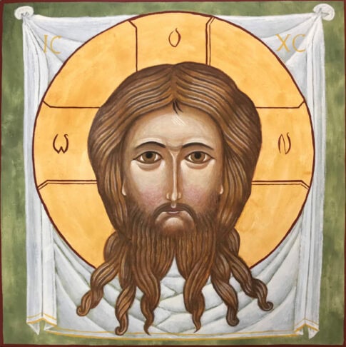 Icône du Mandylion ou Sainte-Face de Notre Seigneur Jésus-Christ - Format 21 x 21 cm
