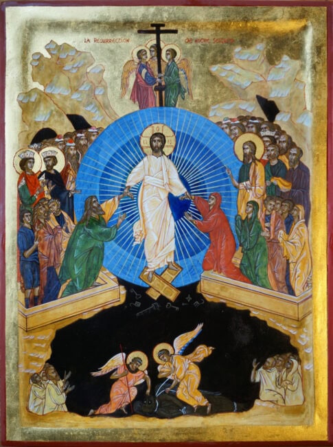 Icône de la Résurrection de Notre Seigneur Jésus Christ - Tempera - Format 42 x 33 cm