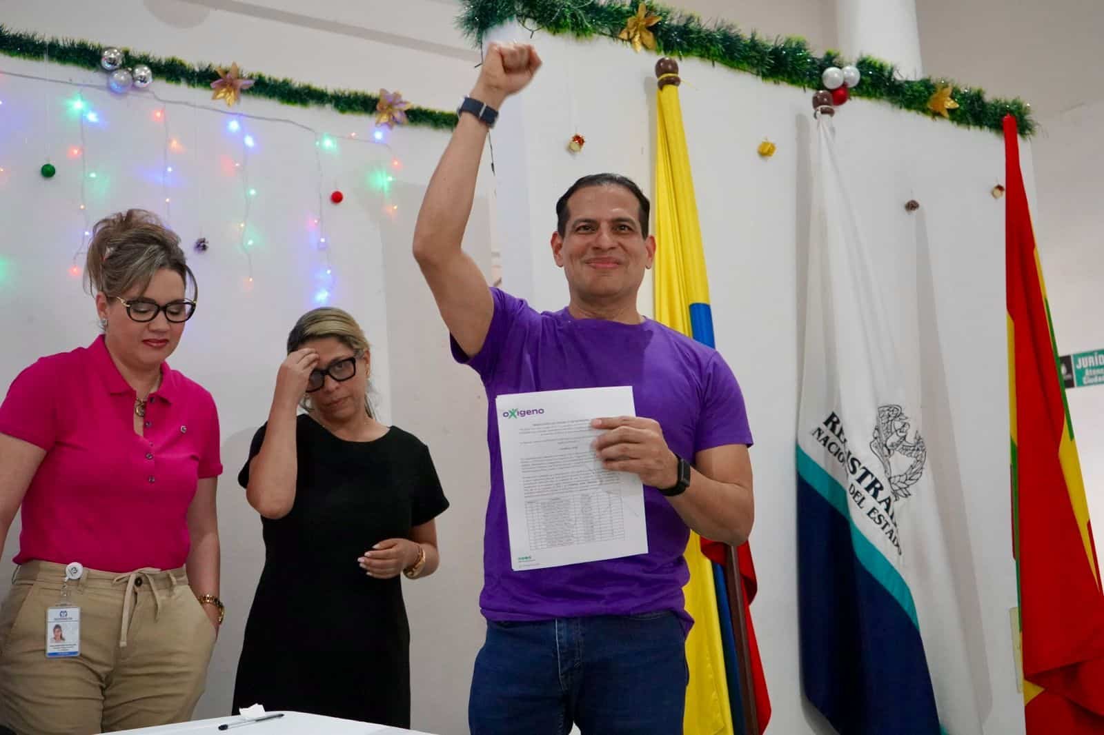 El ingeniero David Reyes Castro oficializa su candidatura al Senado para el periodo 2026–2030 por el partido Oxígeno en Barranquilla
