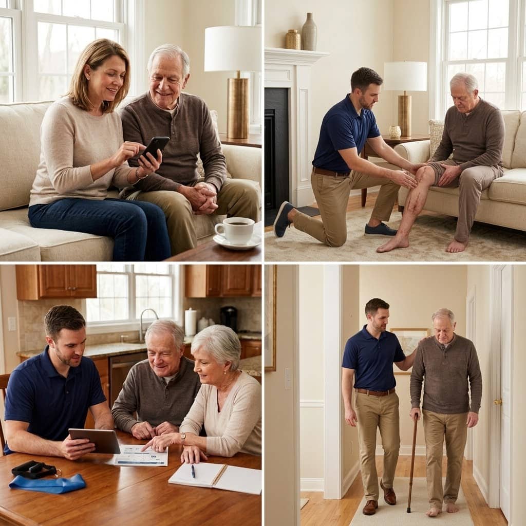 The ELEVATE four-step process: reach out, in-home evaluation, your care plan, ongoing care