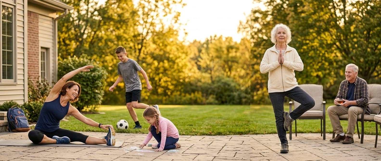 Active individuals and families of all ages staying mobile and independent with ELEVATE Therapy Services