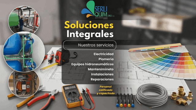 Plomero y electricista Serli Quim trabajando en Km 11 El Junquito