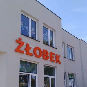 litery blokowe świetlne żłobek akademia malucha