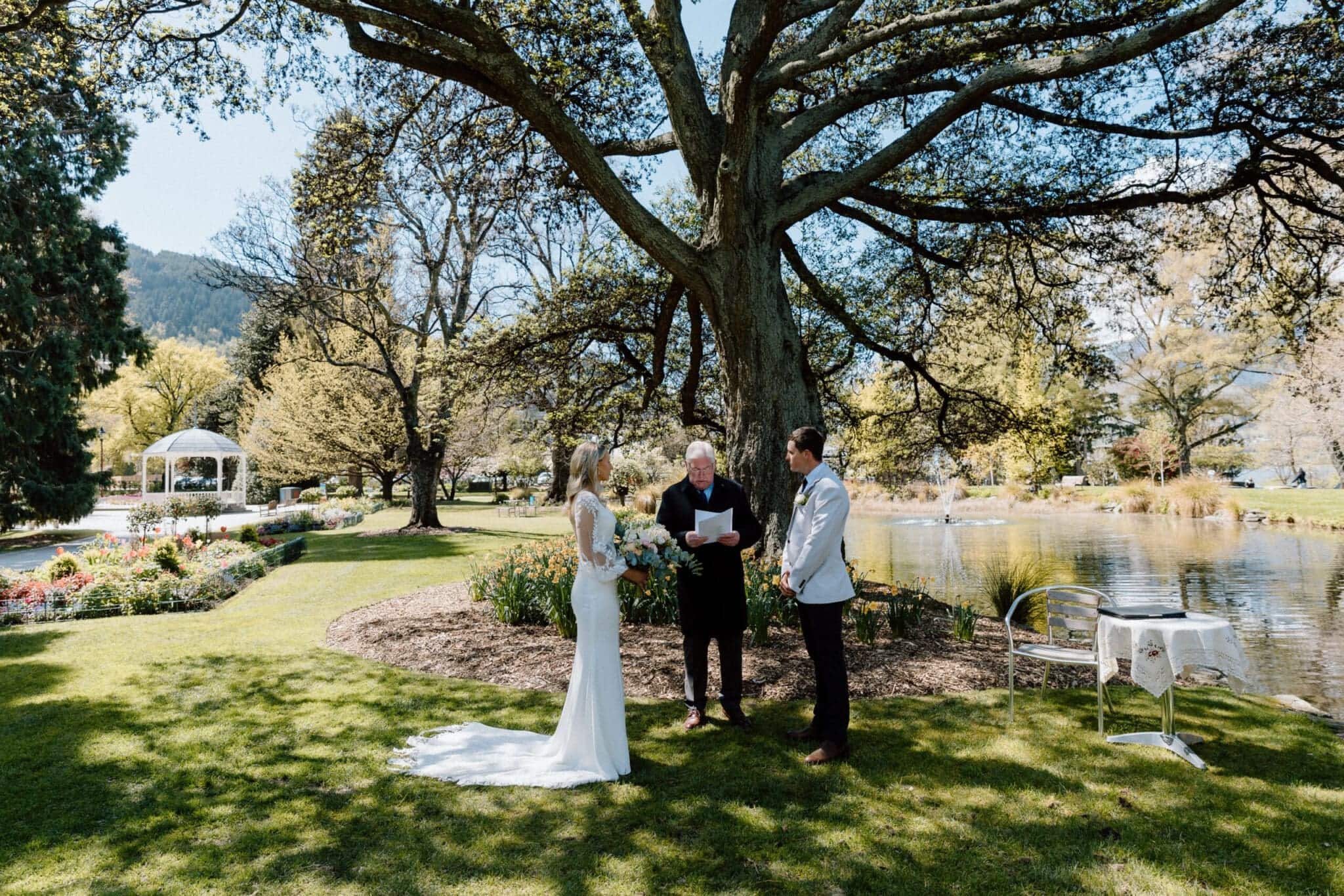 Garden elopement,
where the blooms
frame your vows.