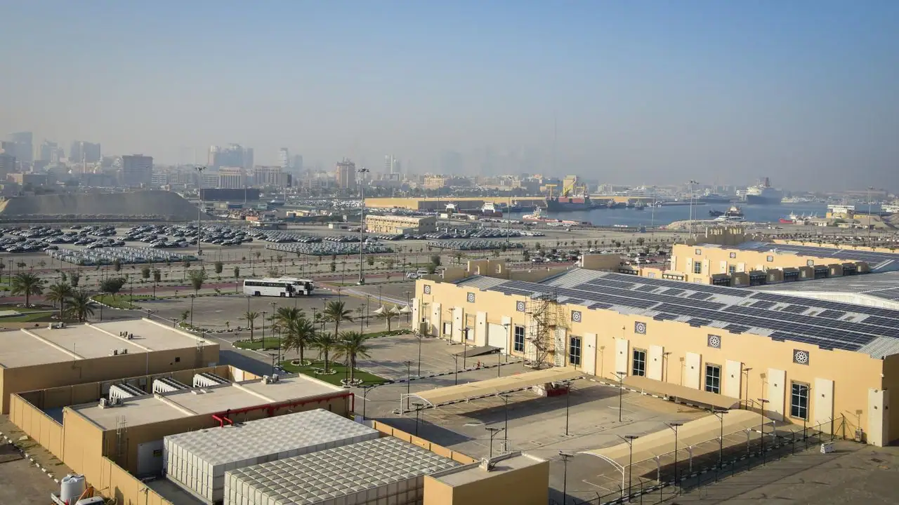 Sharjah skyline at sunset