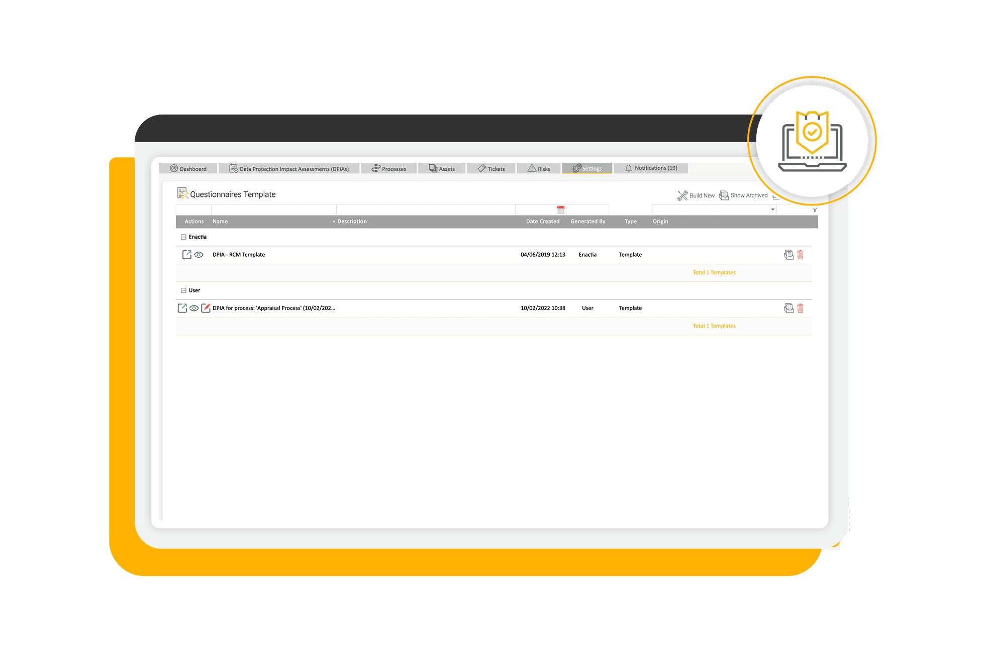 DPIA Questionnaire Templates & Builder