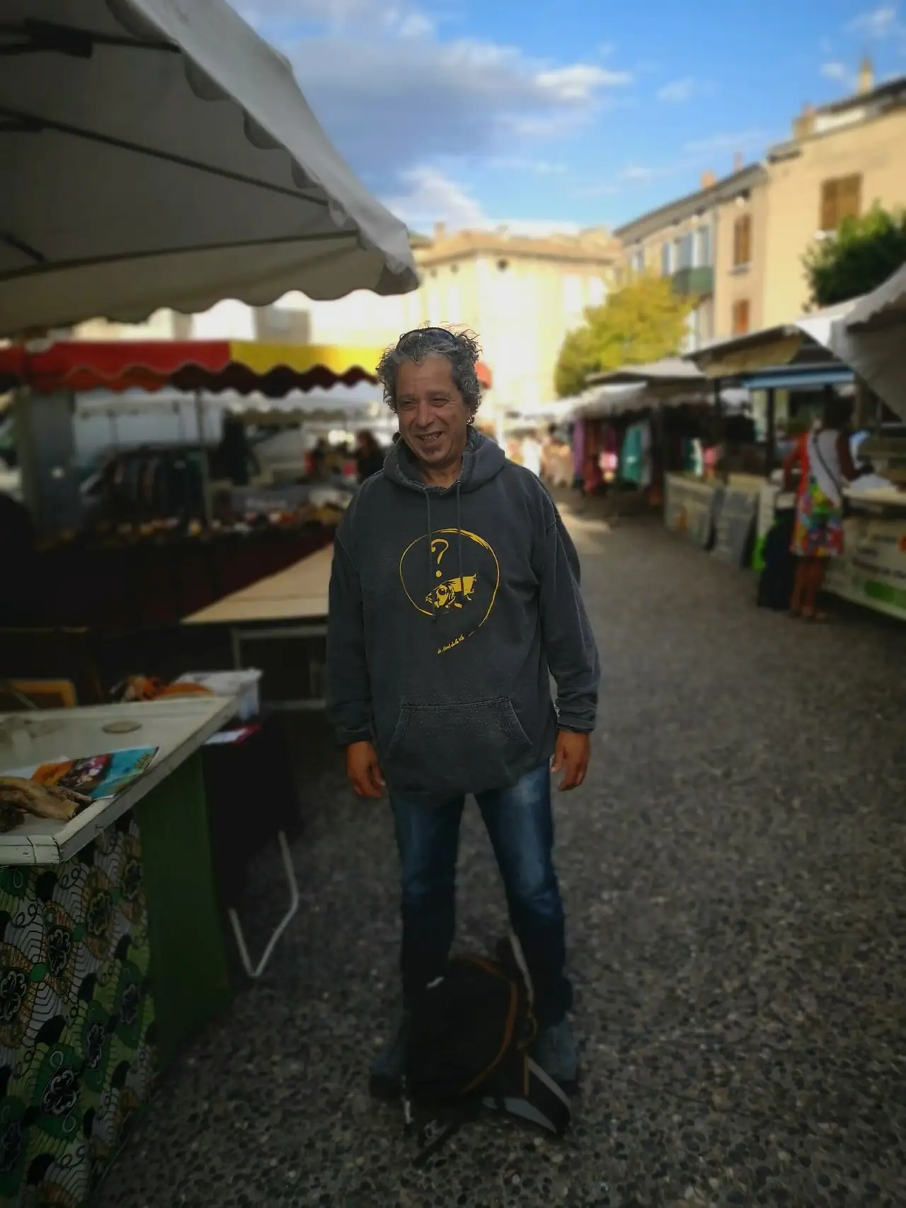 dessin sur textile, "Le sens de la vie?"