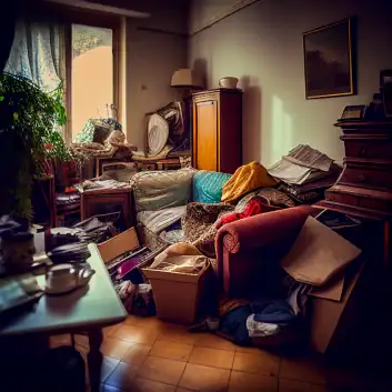 Vor der Auflösung einer Wohnung