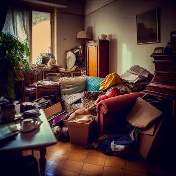 Vor der Auflösung einer Wohnung