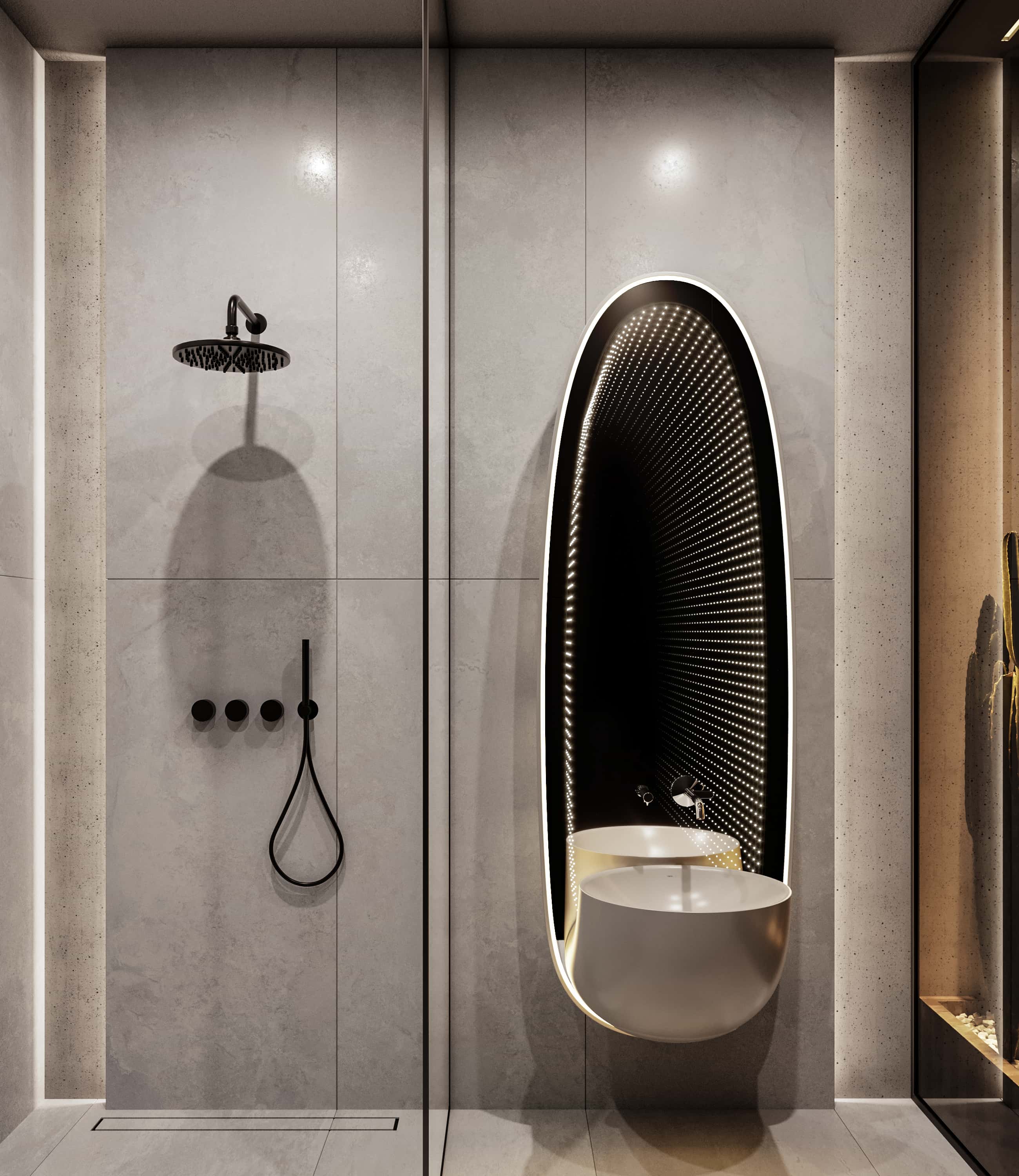 Portal WB Mirror O2 with wall shelf 6 min
