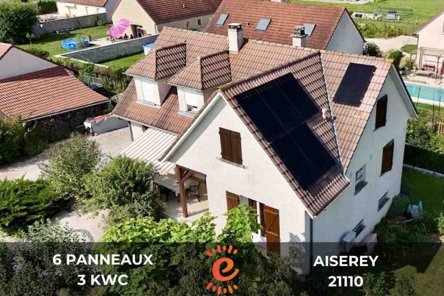 Installation de panneaux solaires sur maison à Aiserey, Côte d'or (21)