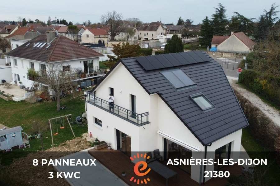 Installation de panneaux solaires sur maison à Asnières-les-Dijon, Côte d’or (21)