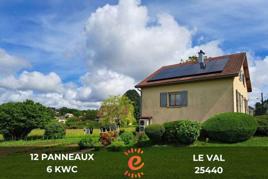 Installation de panneaux solaires sur maison à Le Val, Doubs (25)