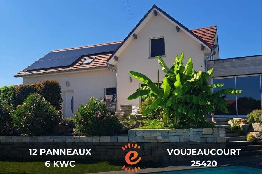 Installation de panneaux solaires à Voujeaucourt, Doubs (25)