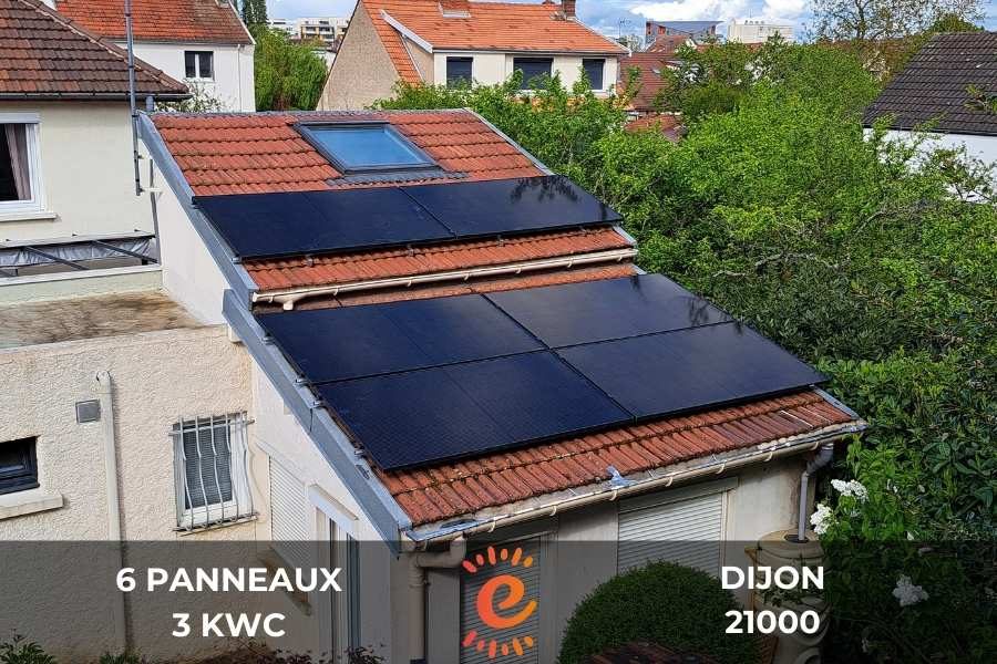 Installation de panneaux solaires sur dépendance à Dijon, Côte d’or (21)
