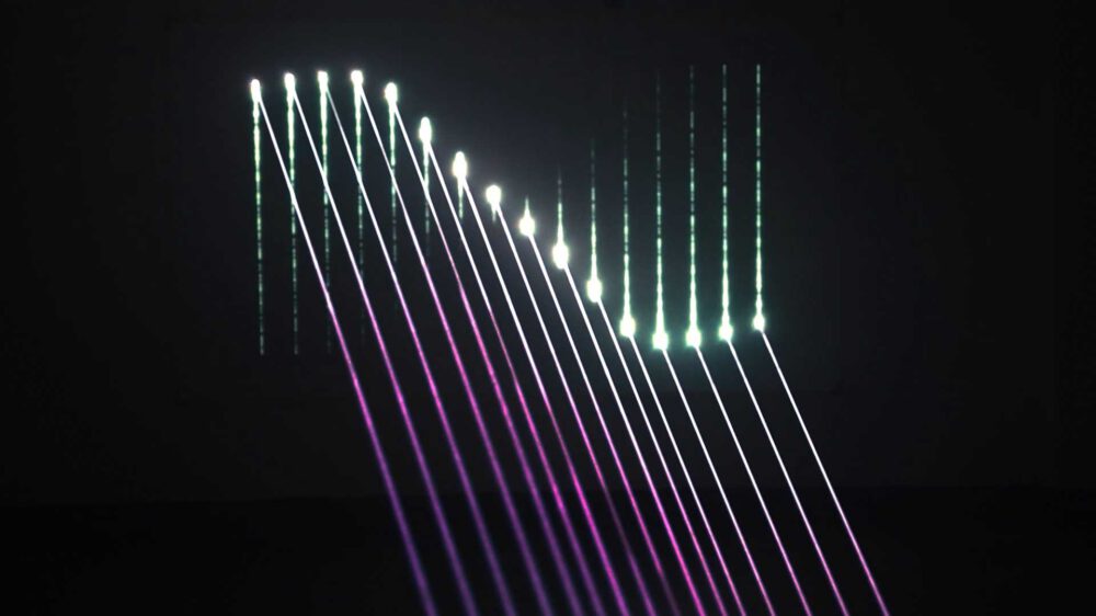 laser projection mapping on a wall