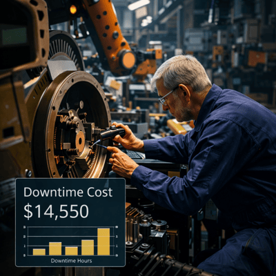 Manufacturing downtime costs and CMMS software impact