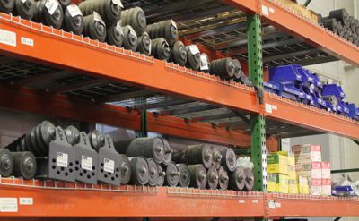 eWorkOrders CMMS Spare Parts Inventory management system showing organized stock levels for efficient maintenance operations.
