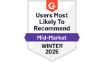 G2 Most Likely To Recommend 2025