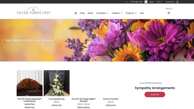 Village Flower Shop website