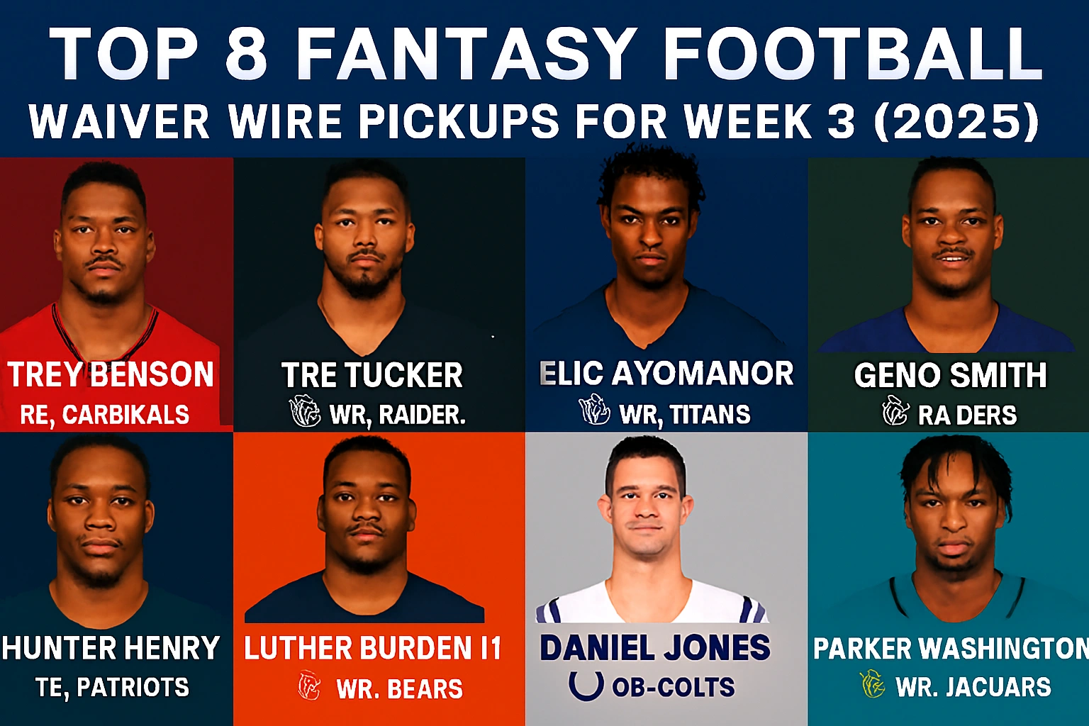  Fantasy Football Waiver Wire: Top 8 Adds for Week 4