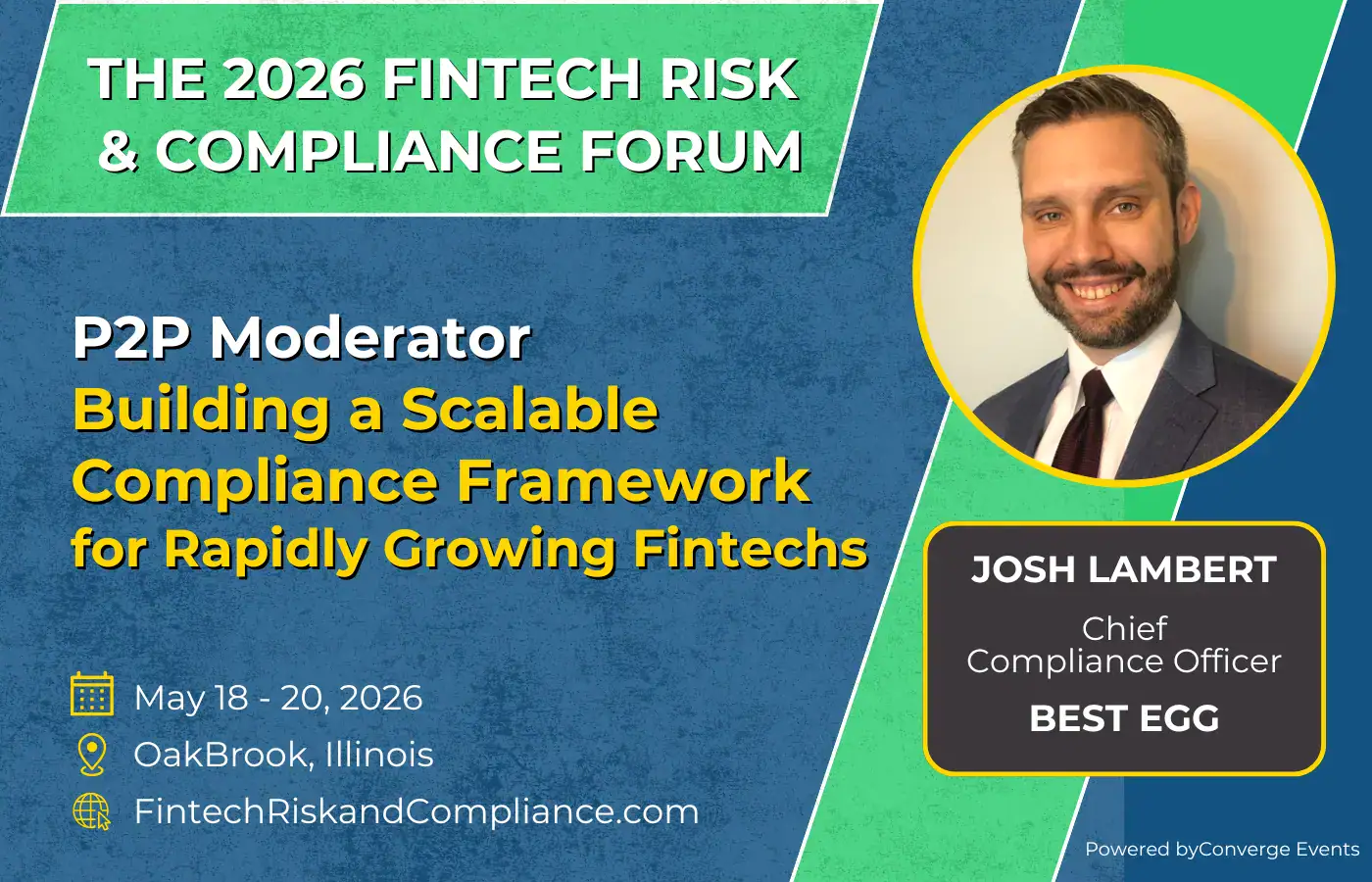 Josh Lambert of Best Egg to moderate peer session on scalable compliance frameworks at FRC 2026