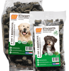BF Petfood 3-in-1 koekjes Gras & Poep Naturel 500 gram