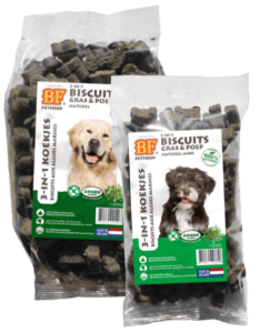 BF Petfood 3-in-1 koekjes Gras & Poep Naturel 500 gram