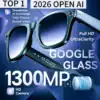 Óculos Inteligentes Meta AI TOP 1 com Câmera de 13MP, Gravação de Vídeo, Tradução em Mais de 100 Idiomas, Chamada Bluetooth e Reprodução de Música