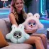 Robô de Estimação Inteligente com IA, Robô Companheiro Emocional Fofo com Conversação por Voz, Sensor de Toque, Tela LCD, Modelo de IA ChatGPT Deepseek
