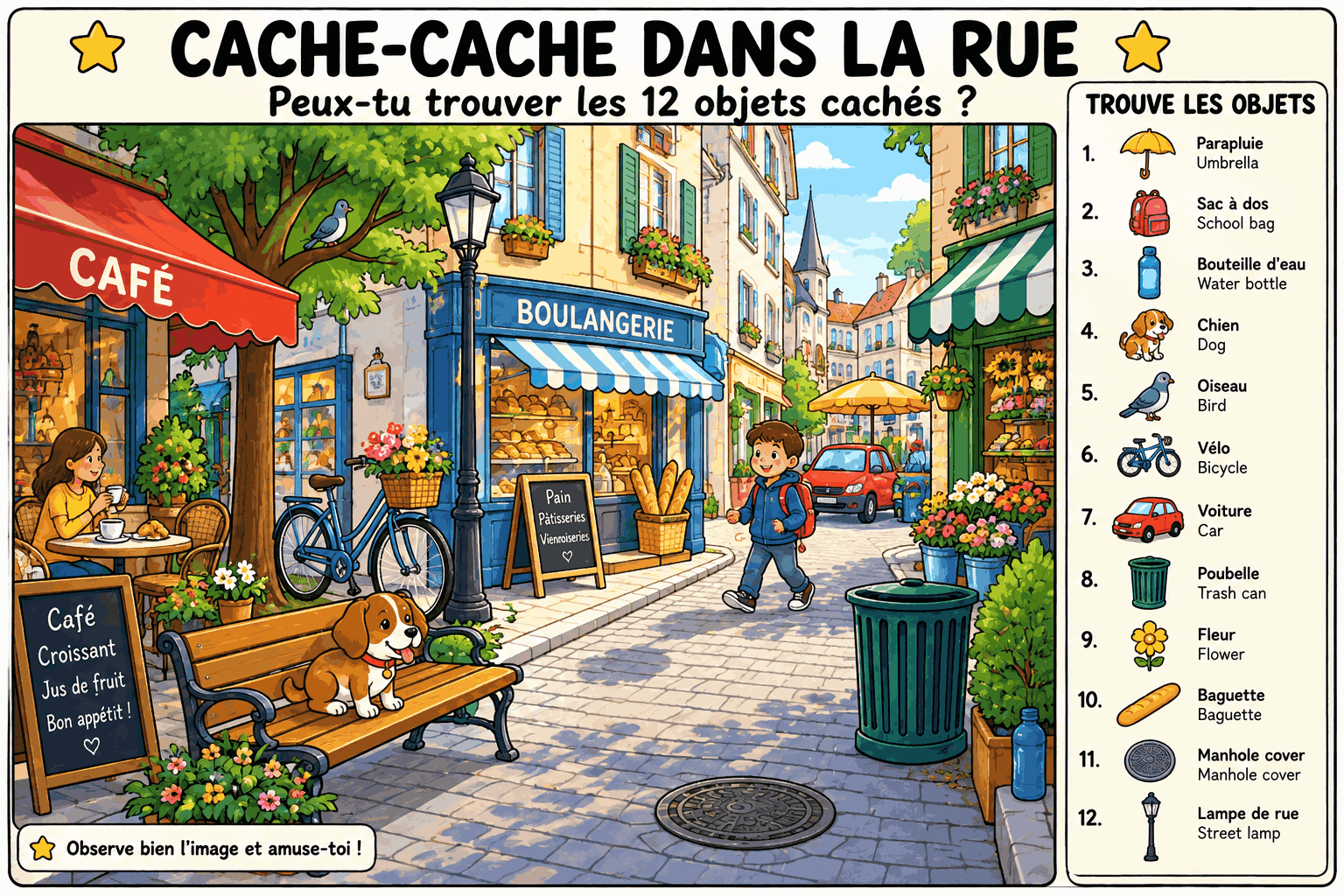 Cache-cache dans la salle de bain