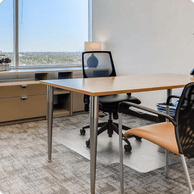 State-of-the-art office space with modern furniture at Office Evolution Franchising for professional business needs.