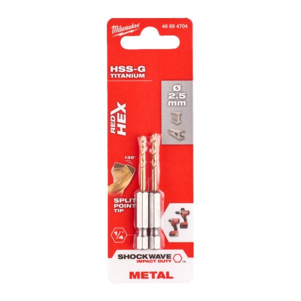 ΤΡΥΠΑΝΙΑ ΤΙΤΑΝΙΟΥ 1/4`` 2.5mm ΣΕΤ 2τεμ. MW