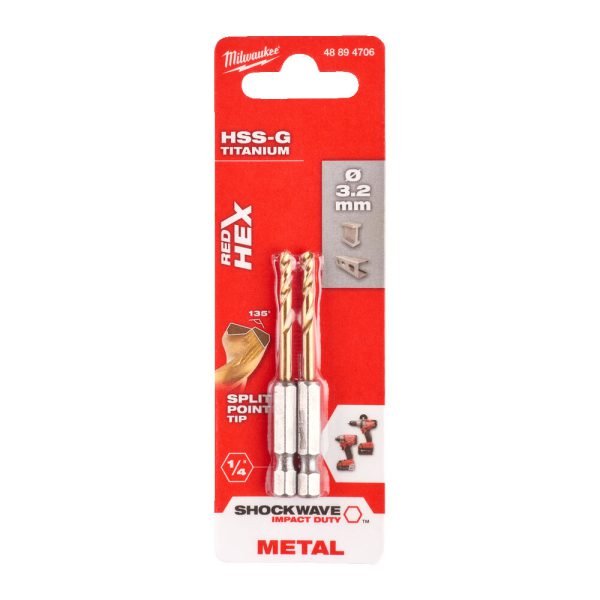 ΤΡΥΠΑΝΙΑ ΤΙΤΑΝΙΟΥ 1/4`` 3.2mm ΣΕΤ 2τεμ. MW