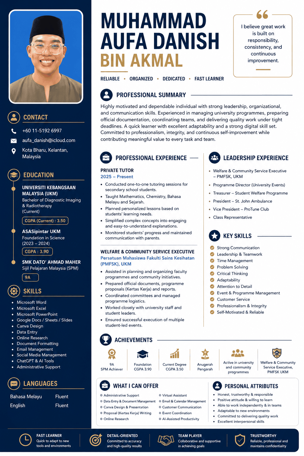 Modern Resume & Personal Branding Design
