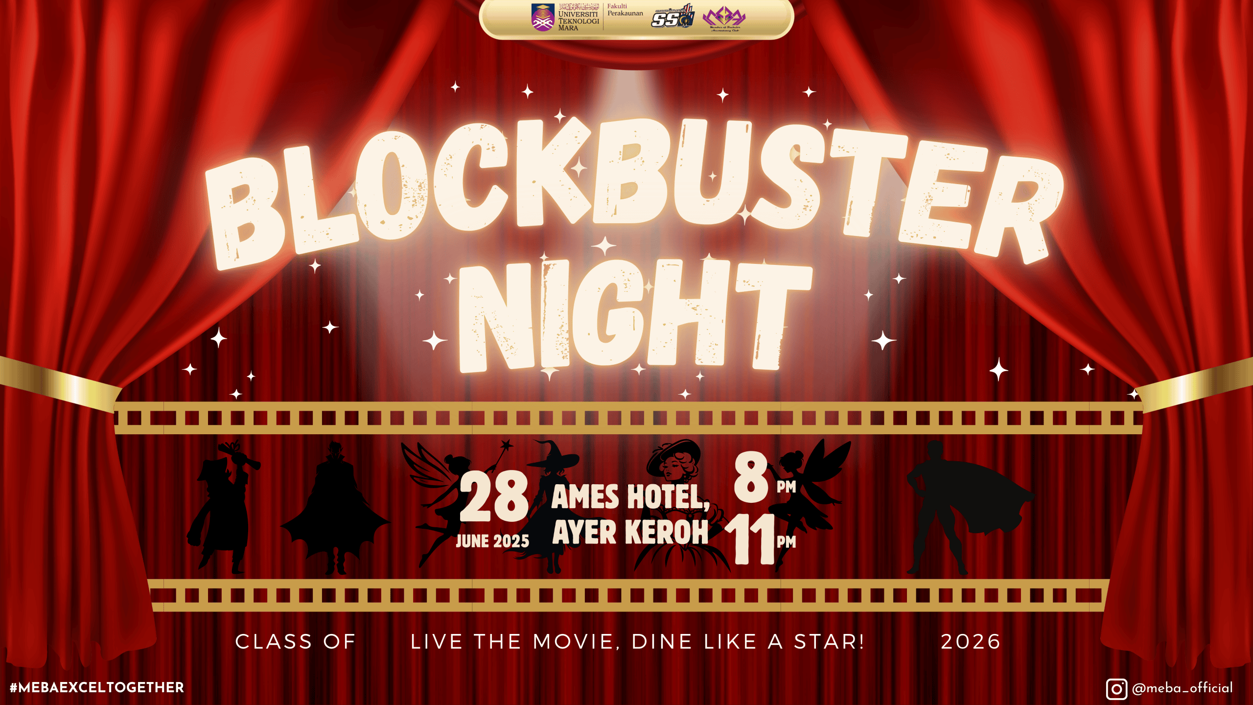 BLOCKBUSTER DINNER BACKDROP