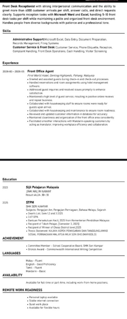 My resume
