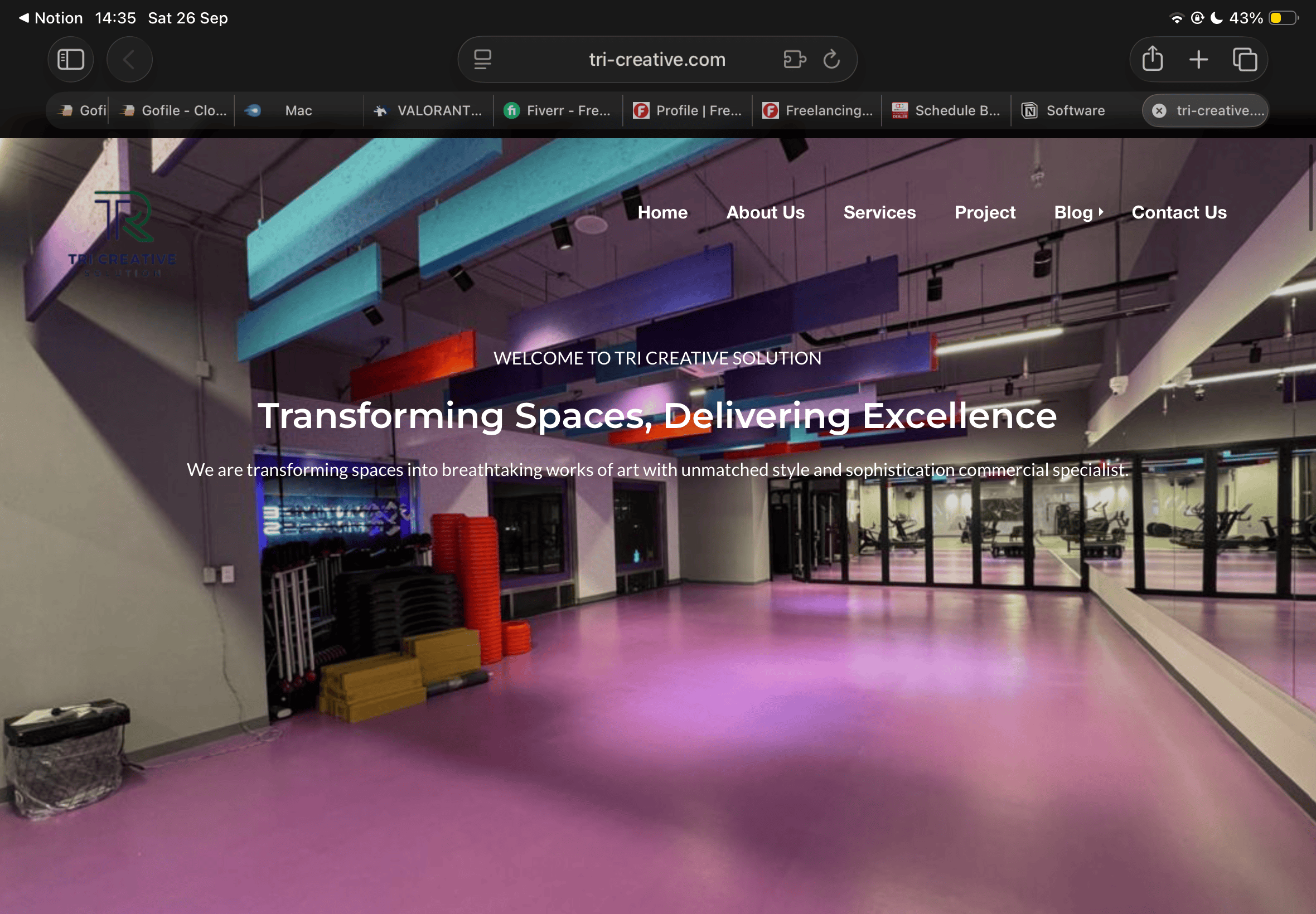 Corporate B2B Website Design - Tri Creative Solutions Sdn. Bhd.