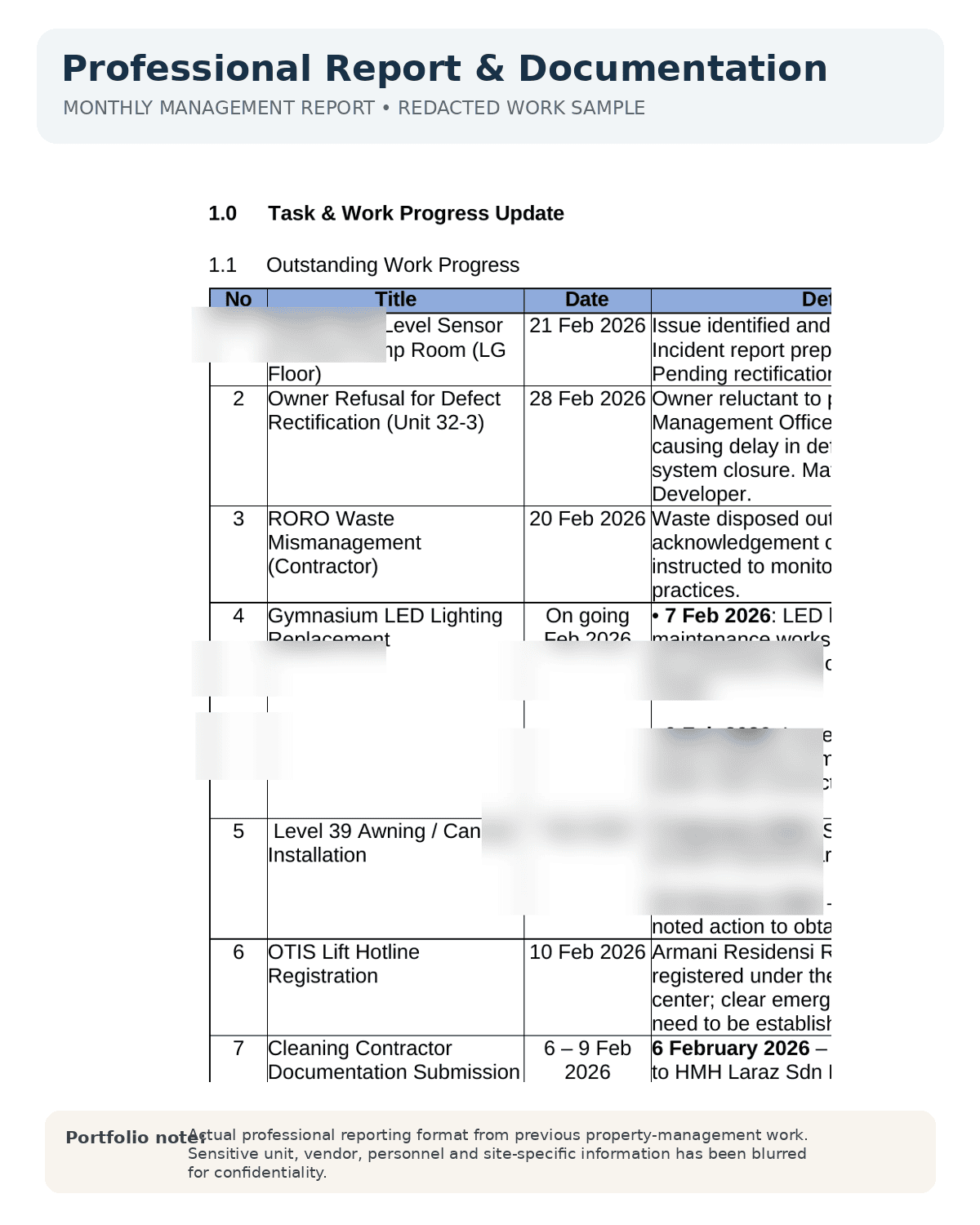 Professional Report & Documentation