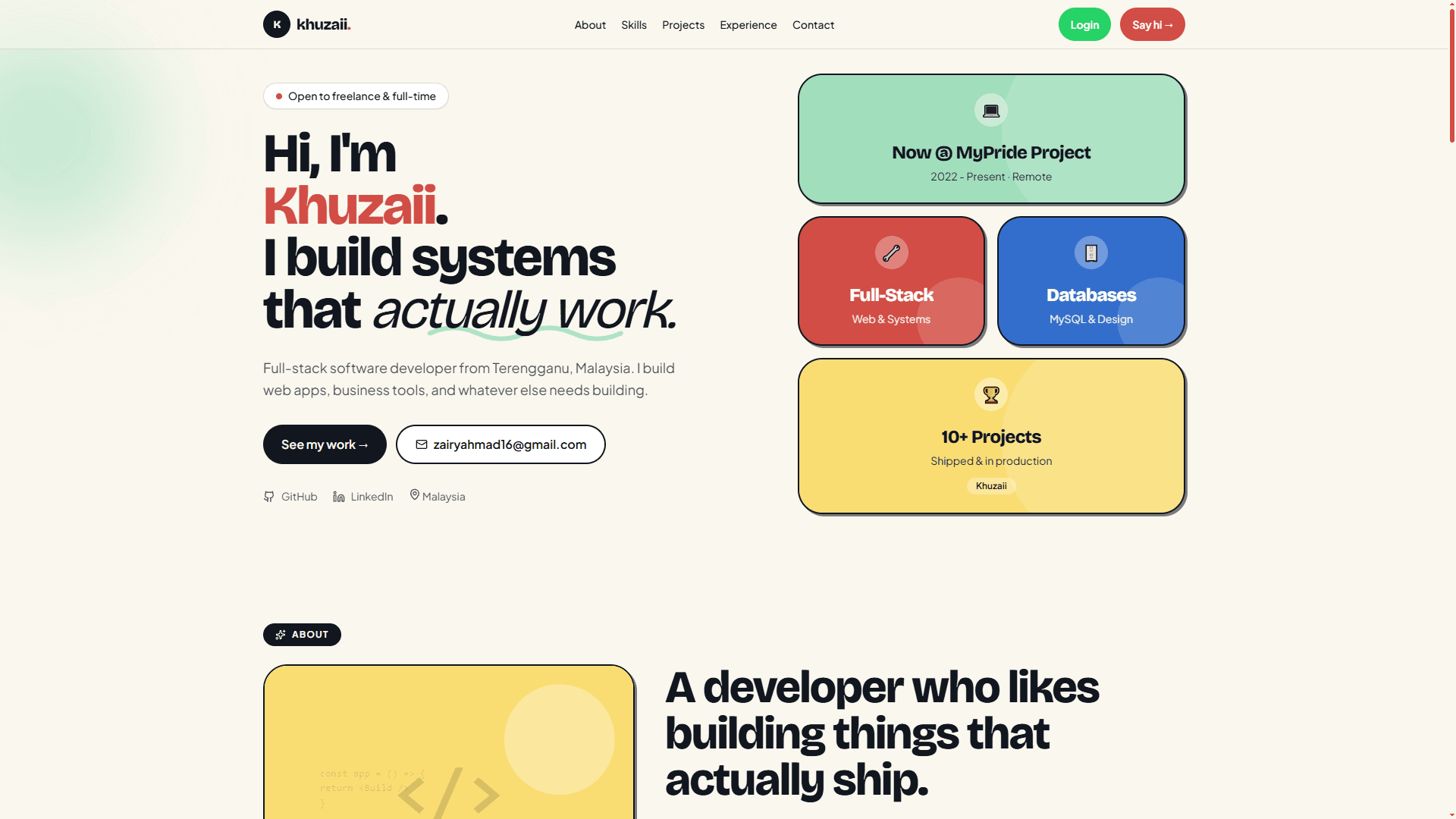 Software Developer & Web Designer