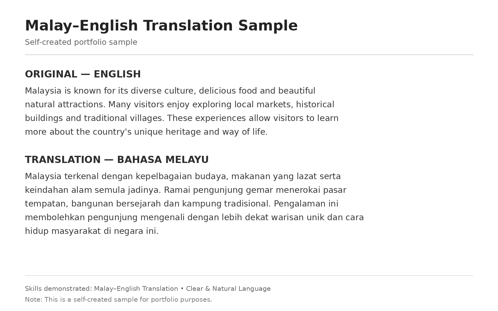 Malay-English Translation Sample
