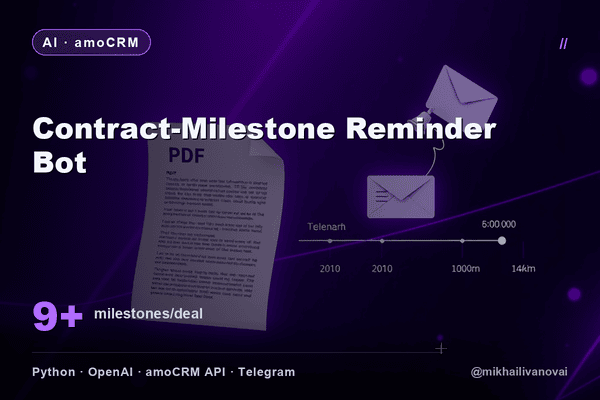 Contract Milestone Reminder Bot for amoCRM (demo)