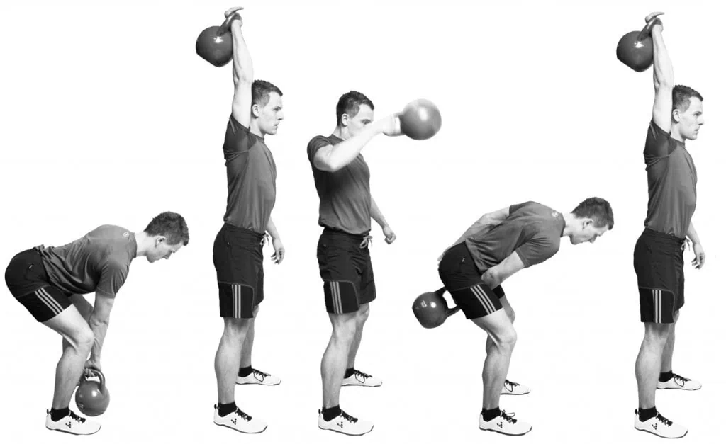 Kettlebell Snatch: Bewegungsablauf vom Backswing bis zur Überkopf-Fixierung