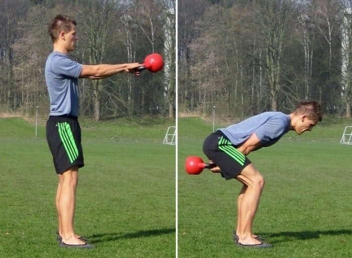 Kettlebell-Swing, Start- und Endposition